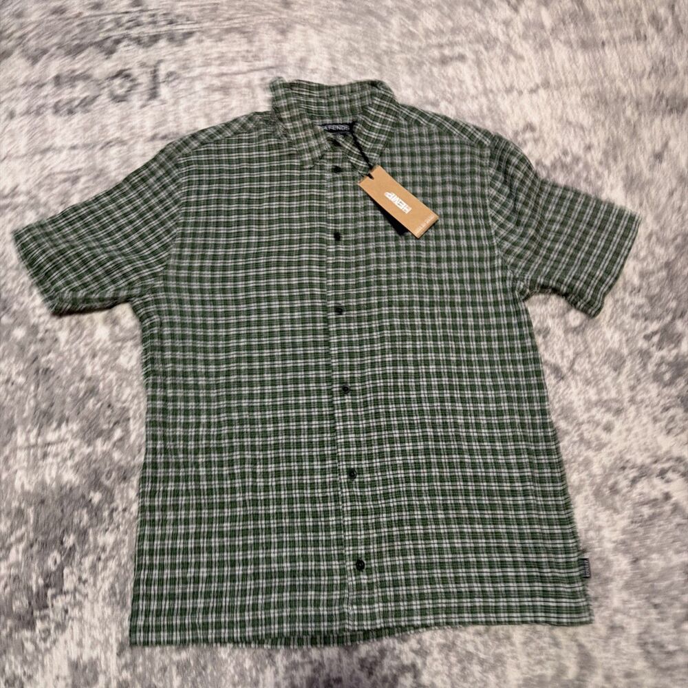 Afends BASE - SHORT SLEEVE SHIRT SHORT SLEEVE SHIRT Deep Green Check M